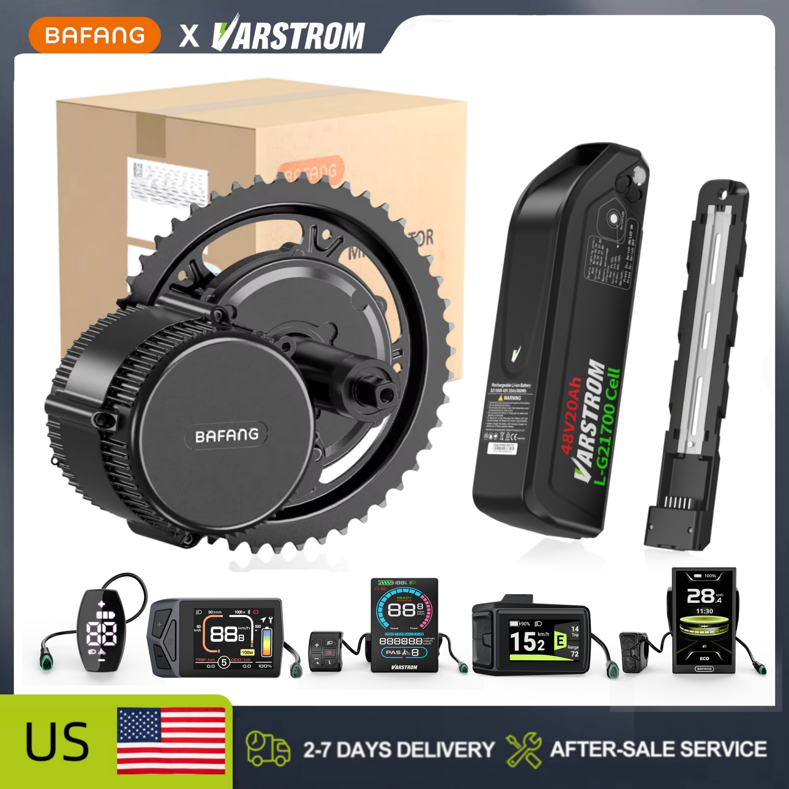 Bafang Bbs02B 48V 750W Mid Drive Kit - [Em estoque nos EUA] Kit de