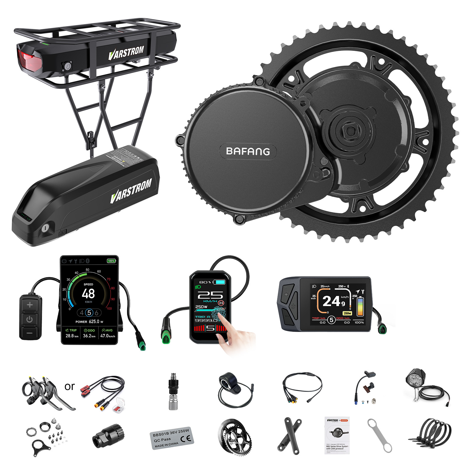[Envio dos EUA] Kit de Motor C - Bafang Bbs02B 48V 750W Mid Drive Kit avaliação e preço