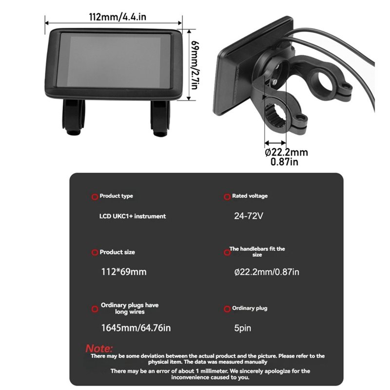 Medidor com visor LCD HOES-UKC - Sine Wave Controller 48V 72V 80A avaliação e preço